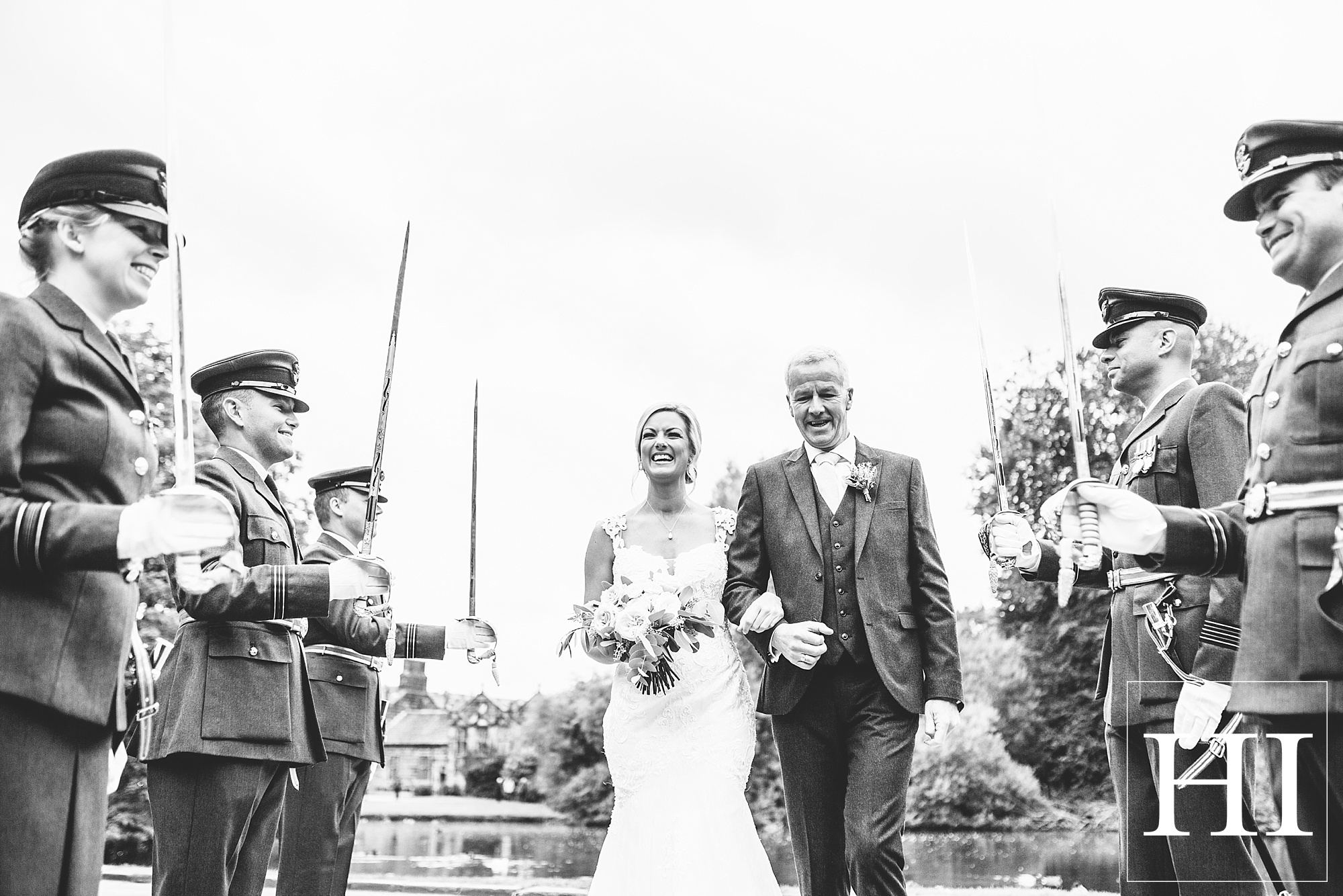 Hamish Irvine Leeds Wedding East Riddlesden Hall Photographer Military barn wedding 