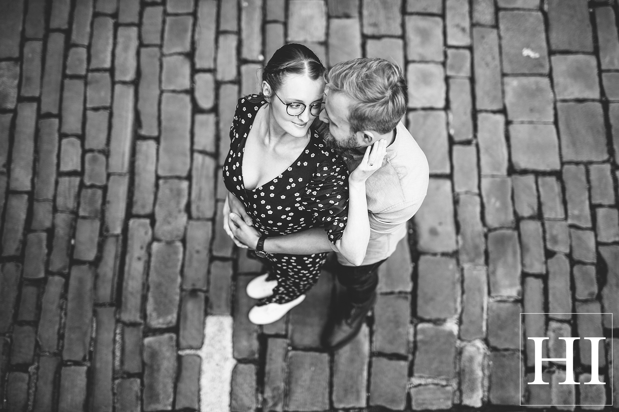 Saltaire Engagement Shoot Amy and James Pre Wedding Shoot at Salts Mill portraits Saltaire Wedding Photography