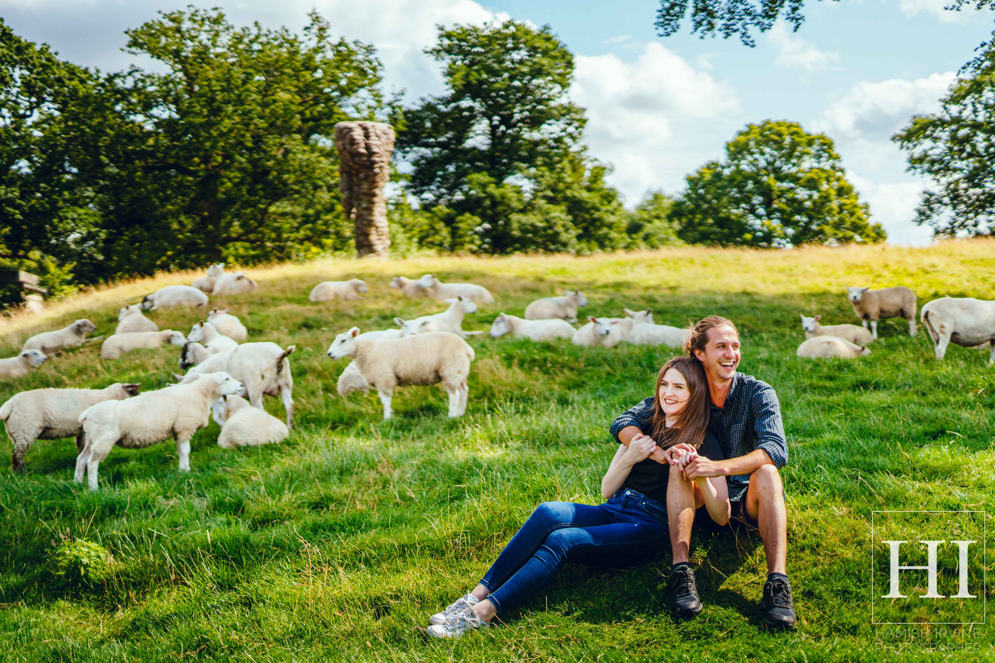 yorkshire Sculpture Park Wedding Photography Amy Andy Engagement Pre Wedding Shoot Unity Hall Wakefield