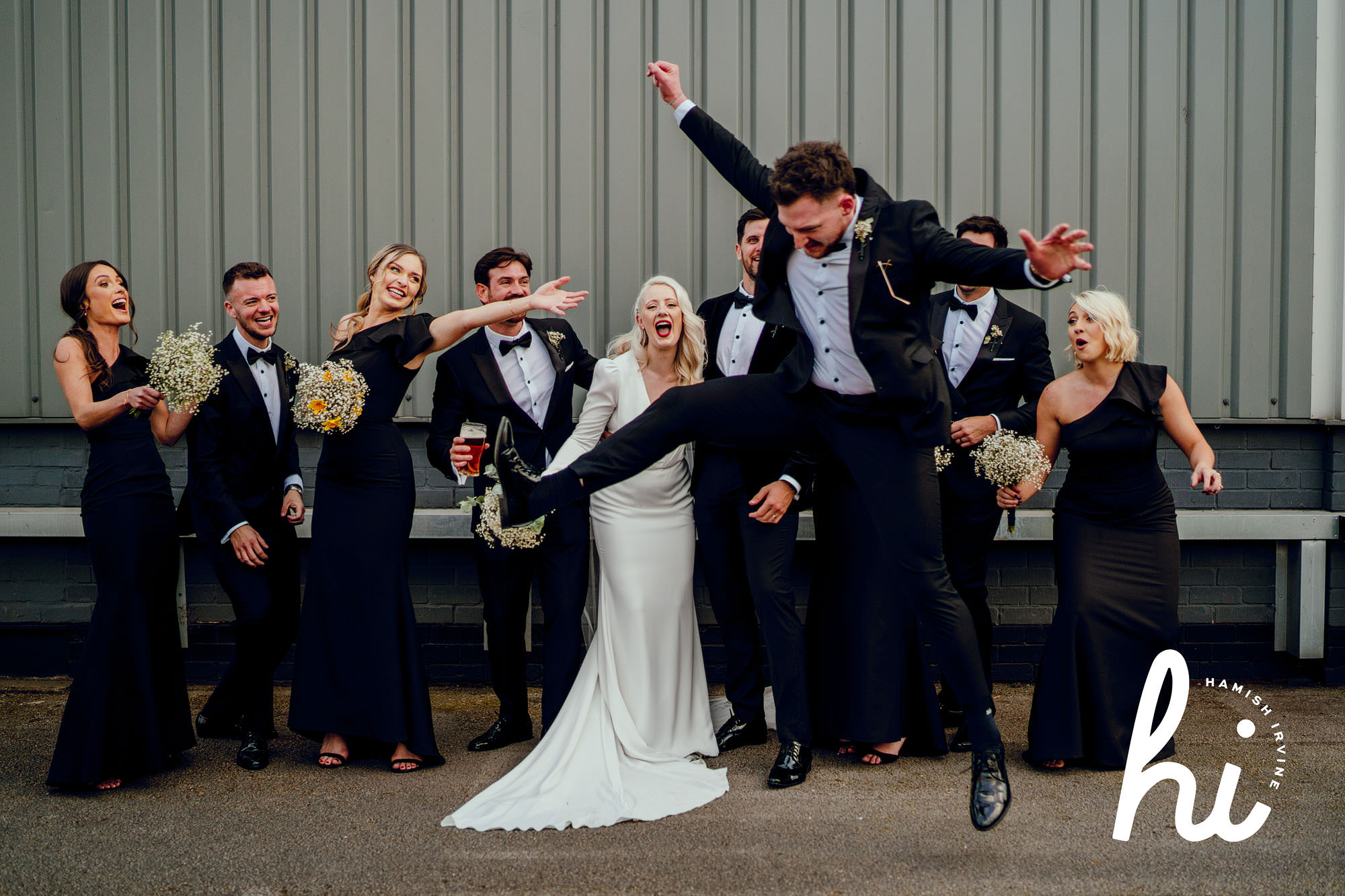 New Craven Hall wedding party hamish irvine leeds photographer