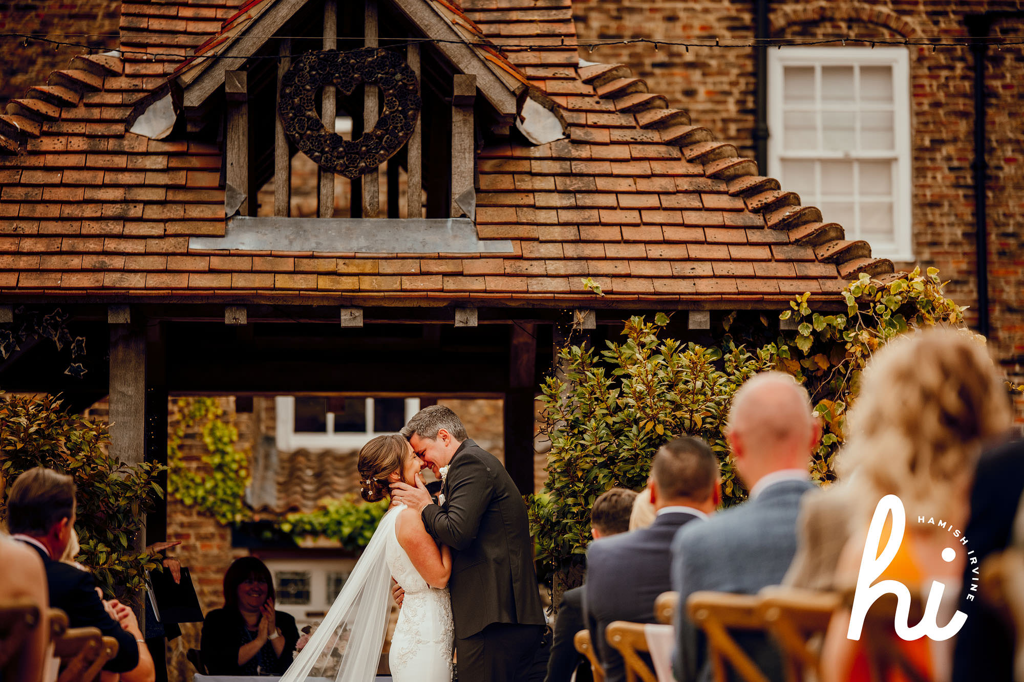 Hornington Manor outdoor wedding ceremony 