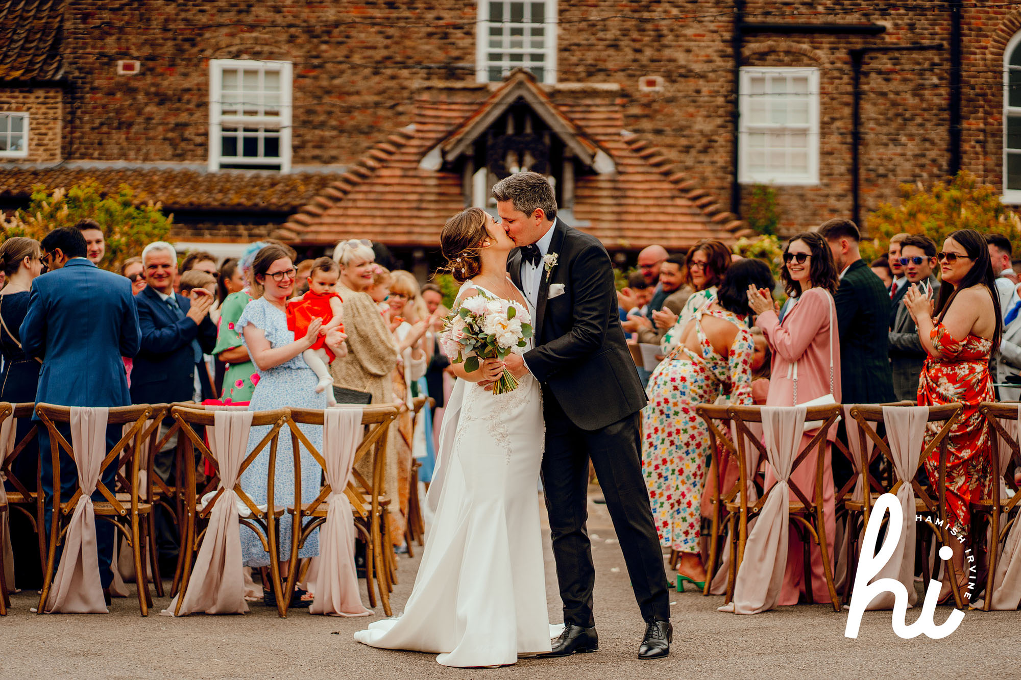 Hornington Manor outdoor wedding ceremony 