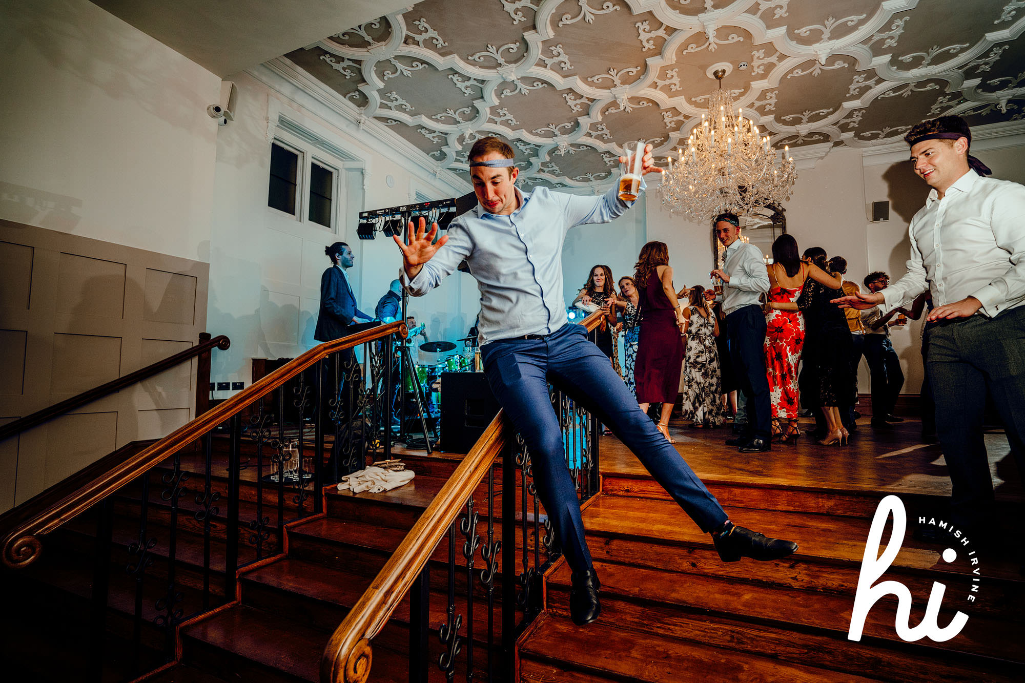 Wedding dancing at Thicket Priory photography Hamish Irvine