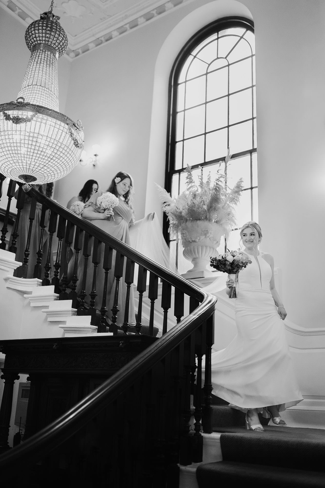 Beamish Hall wedding staircase hamish irvine 