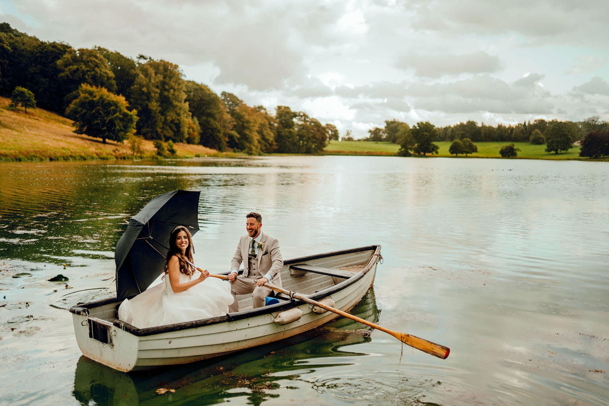 Coniston Hotel wedding photography boat portraits hamish irvine 