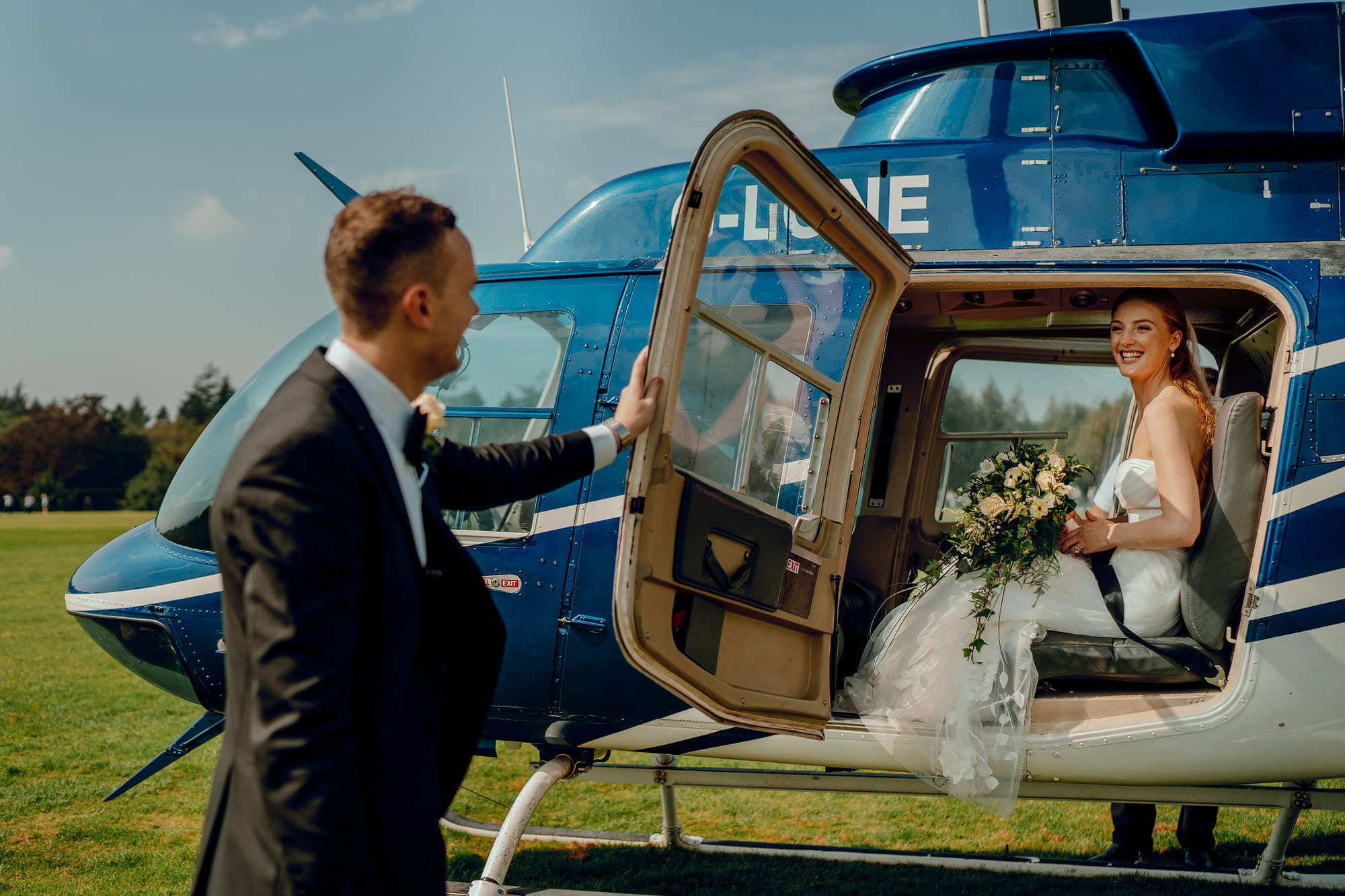 Stoneyhurst College wedding photography helicopter 