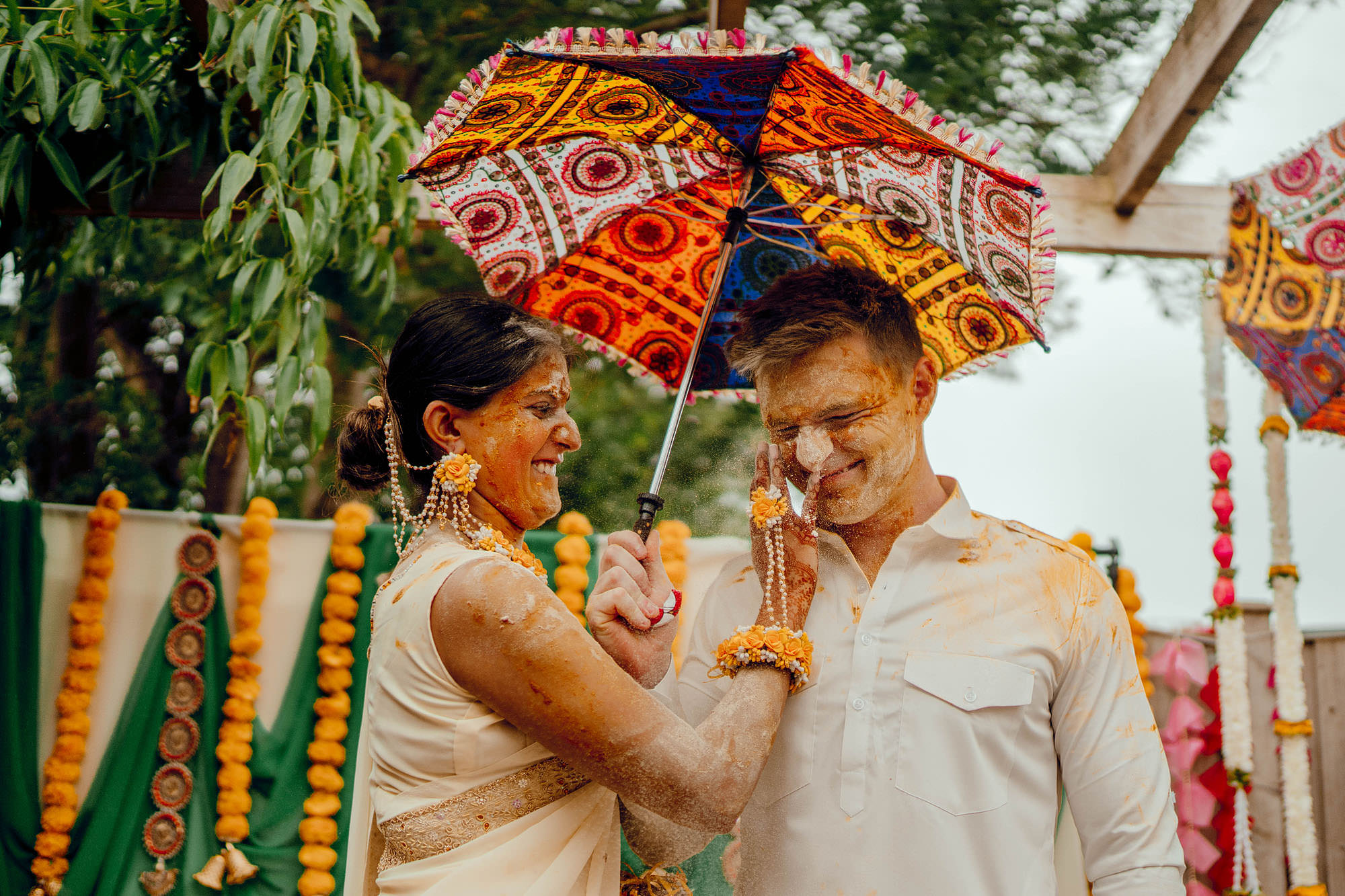 Leeds Haldi ceremony photography yorkshire  Nikita Stephen