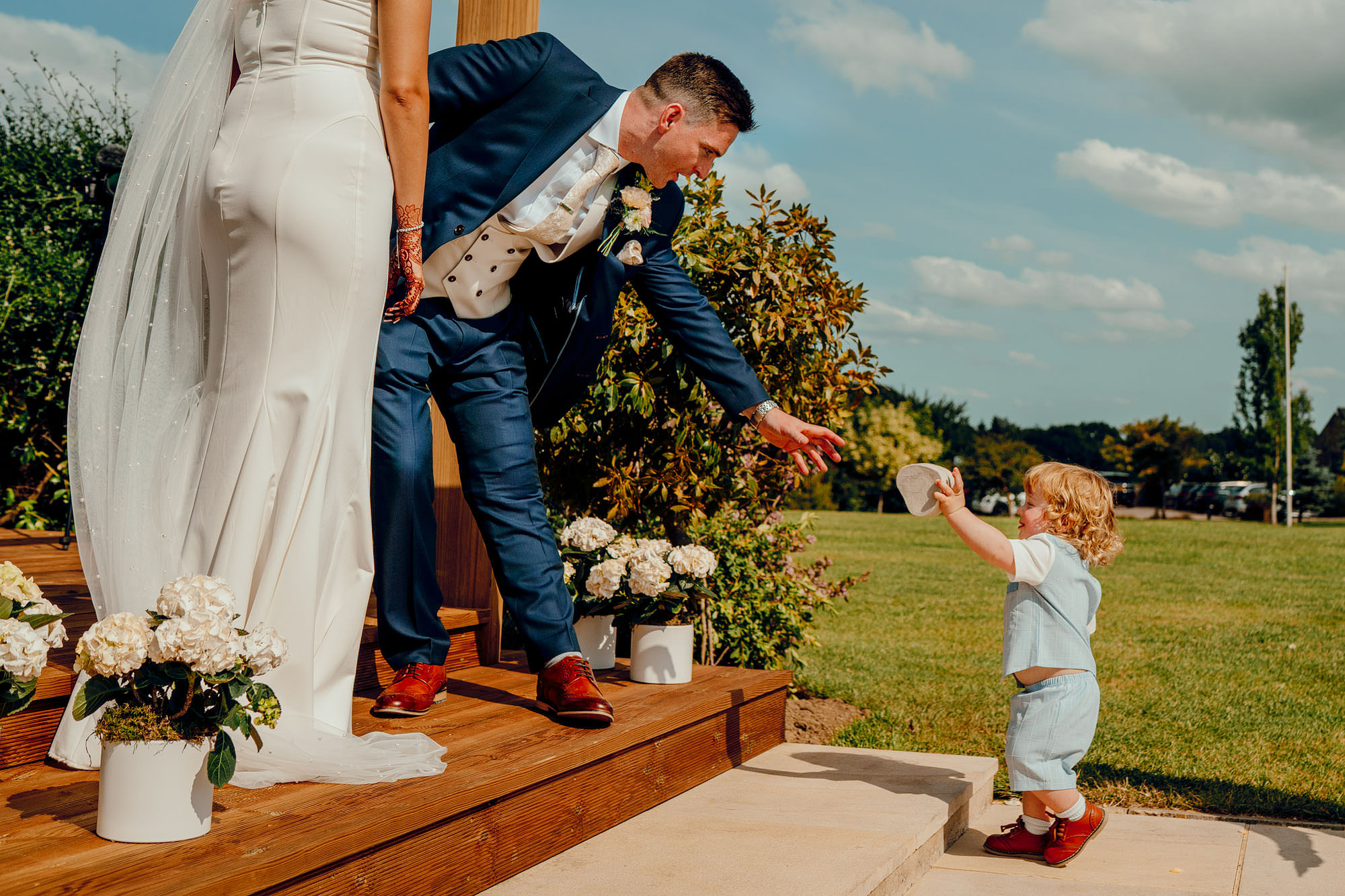 Yorkshire Wedding Barn outdoor ceremony asian wedding 
