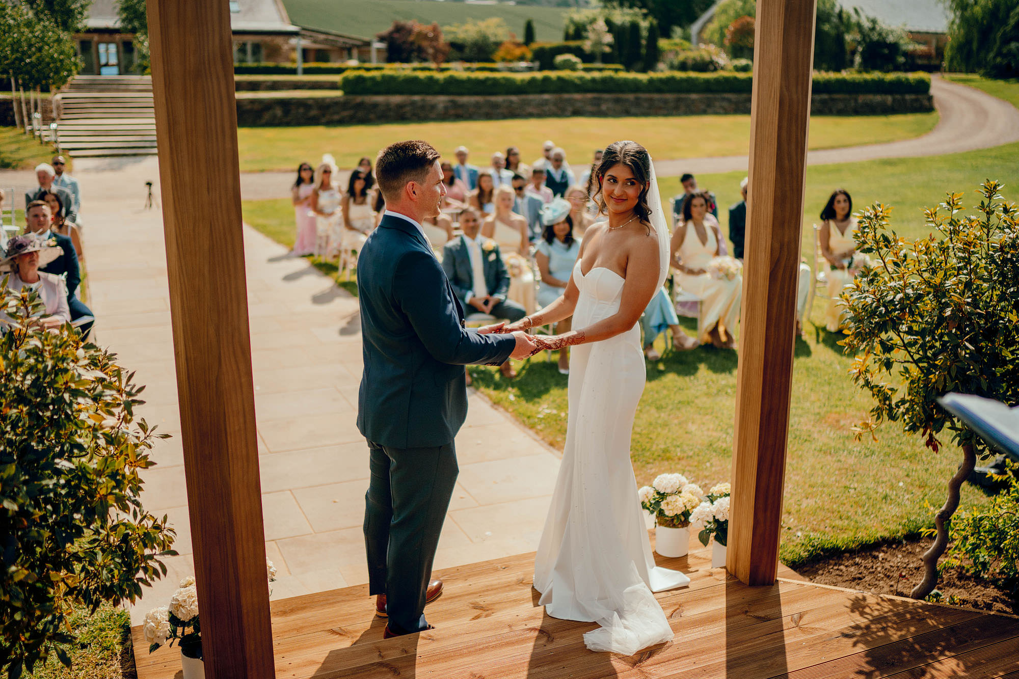 Yorkshire Wedding Barn outdoor ceremony asian wedding 