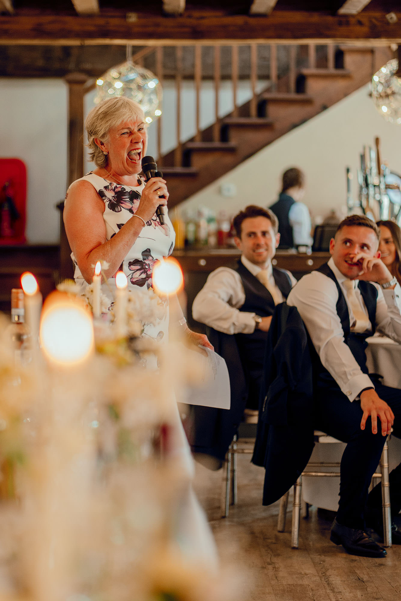 Yorkshire Wedding Barn wedding ceremony hamish irvine colourful wedding photography 