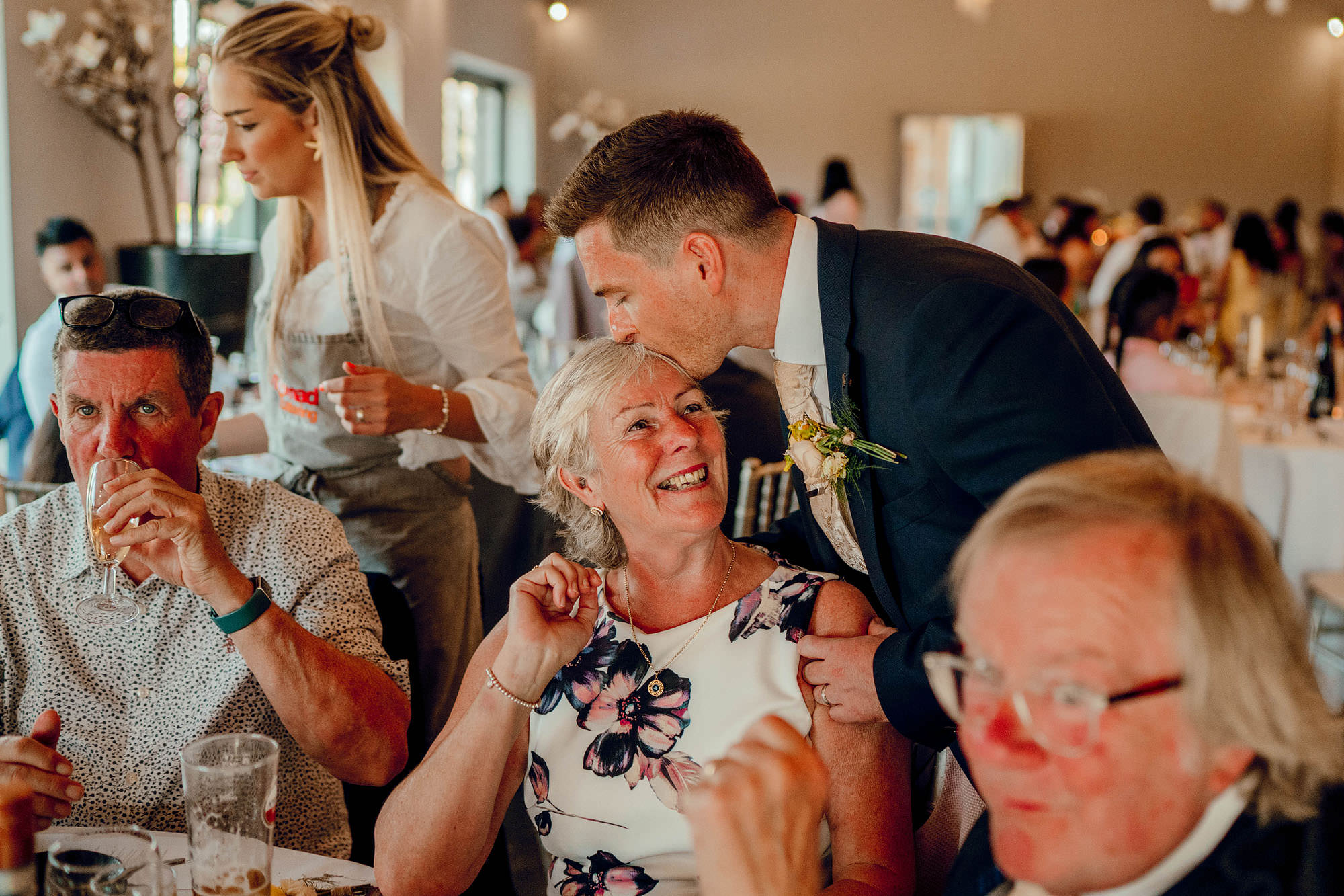 Yorkshire Wedding Barn wedding ceremony hamish irvine colourful wedding photography 