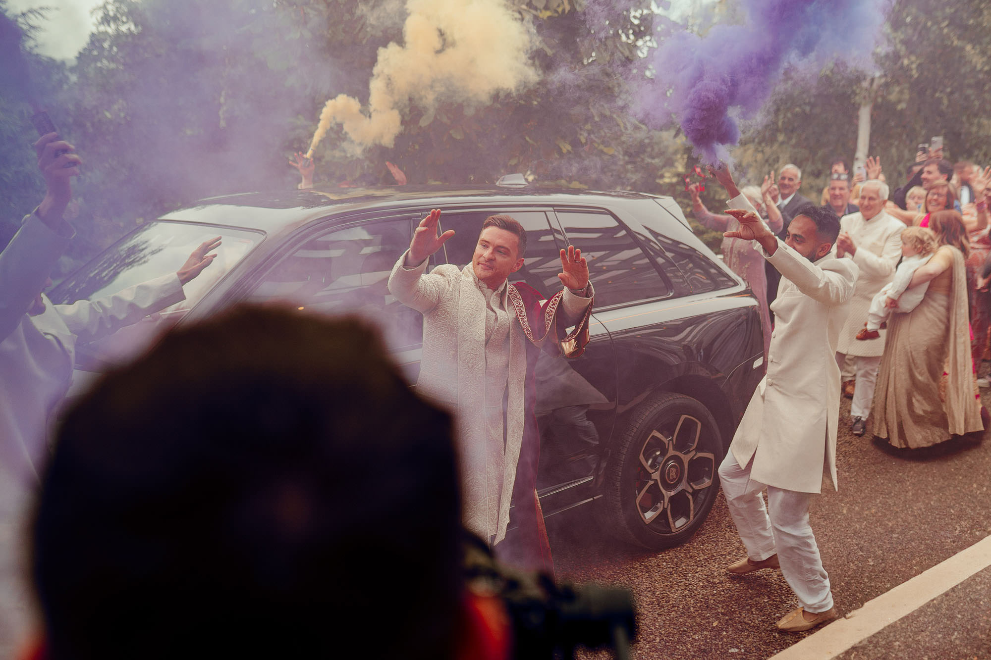 yorkshire wedding barn baraat asian wedding 