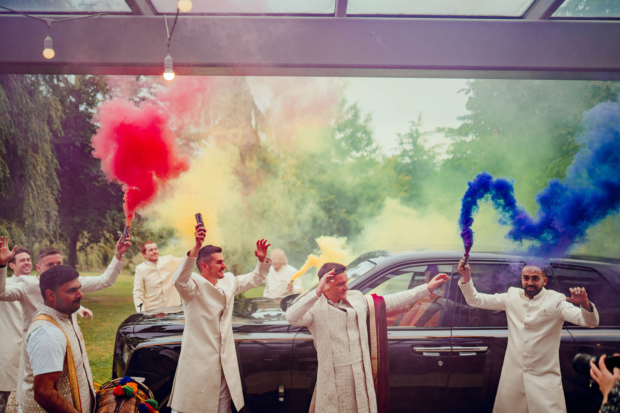 yorkshire wedding barn baraat asian wedding 