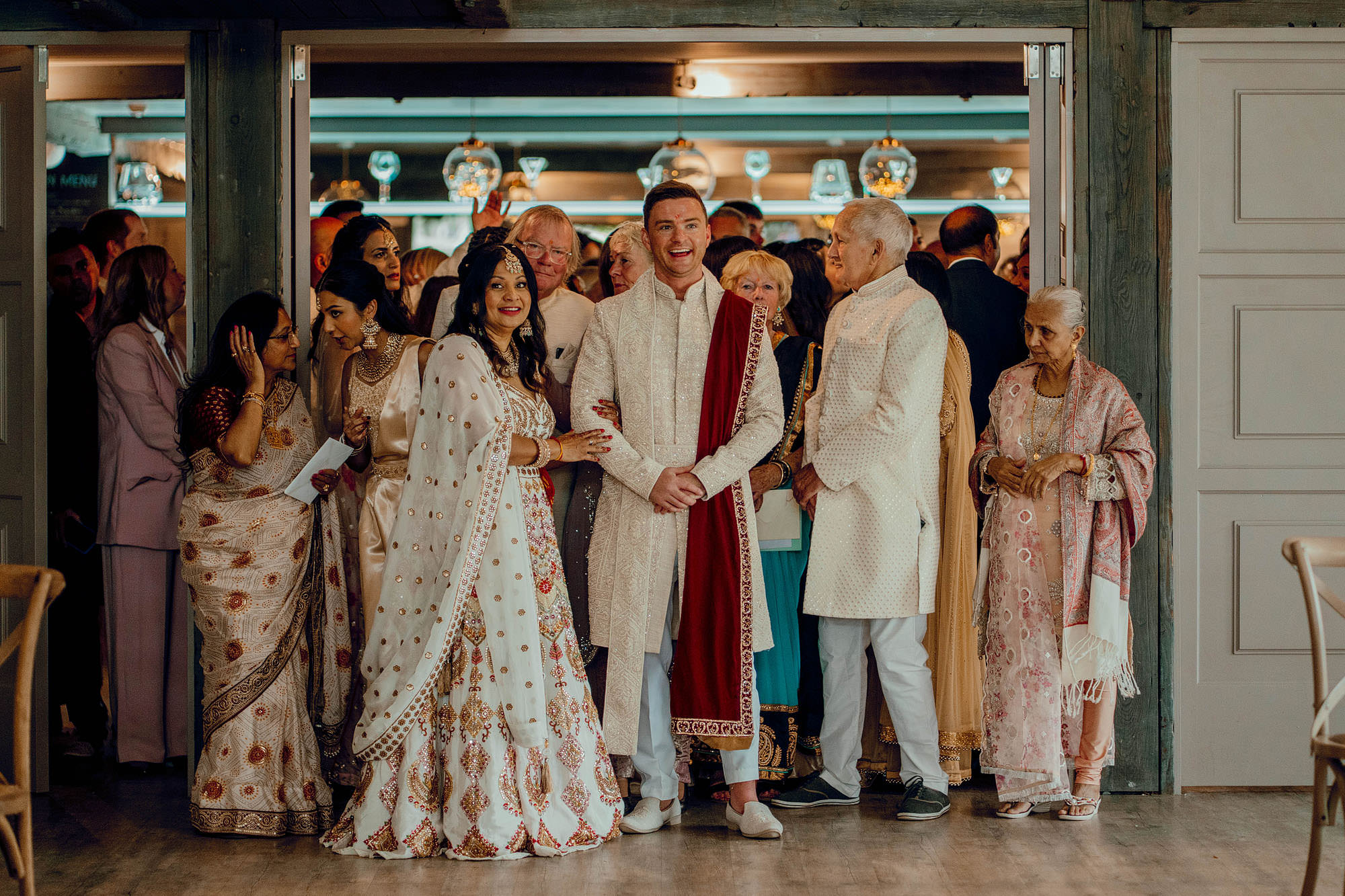 yorkshire wedding barn baraat asian wedding 