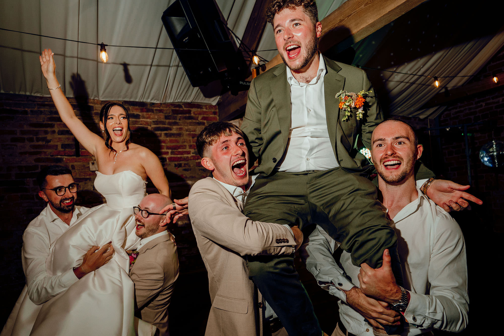 Camblesforth Hall colourful wedding photography 