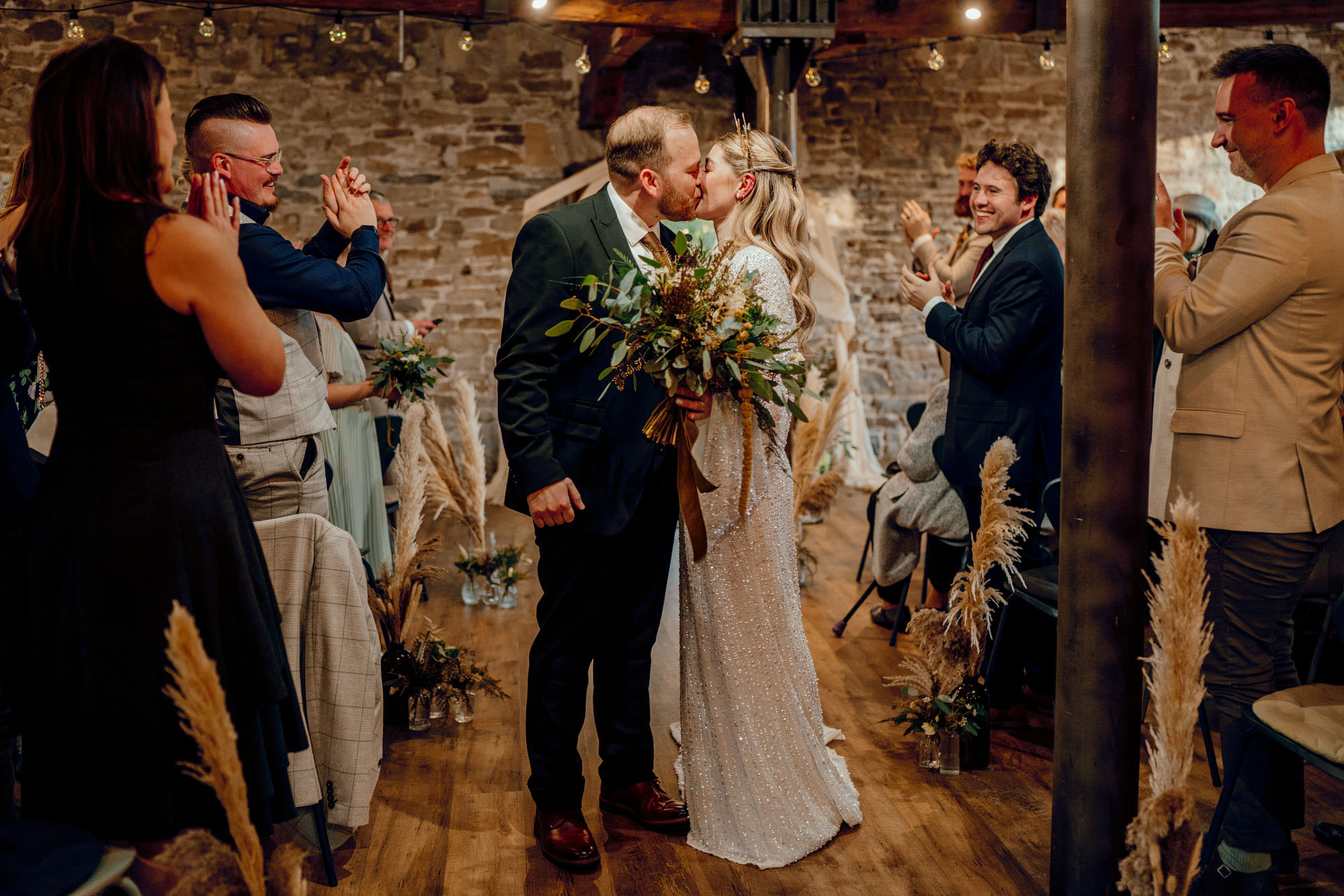 Wedding ceremony at Elsworth at the Mill Hamish Irvine a