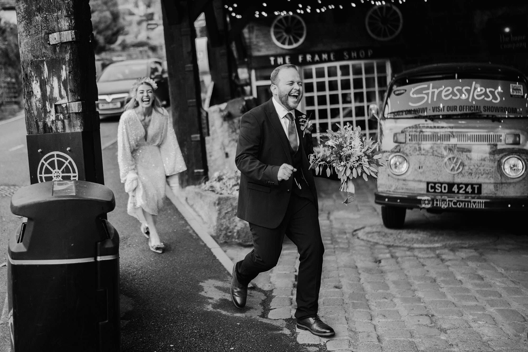 Colourful Yorkshire Wedding Photographer Hamish Irvine Photographing at Elsworth at the Mill