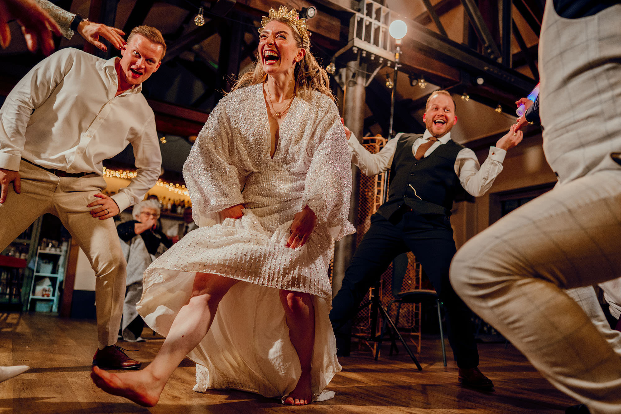 Hamish Irvine Photographer colourful weddings skipton elsworth at the mill Laura & Danny