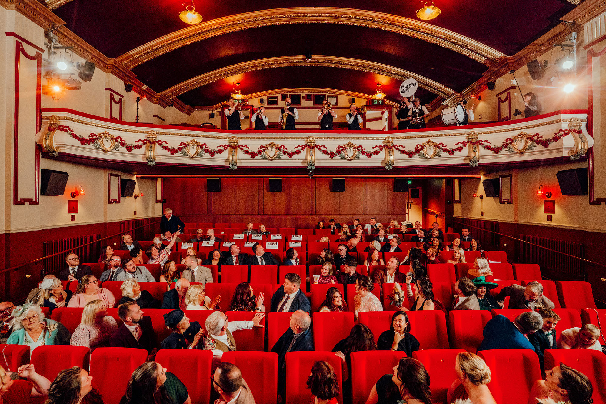 Back Chat Brass Hyde Park Picture House Wedding Photography Hamish Irvine 