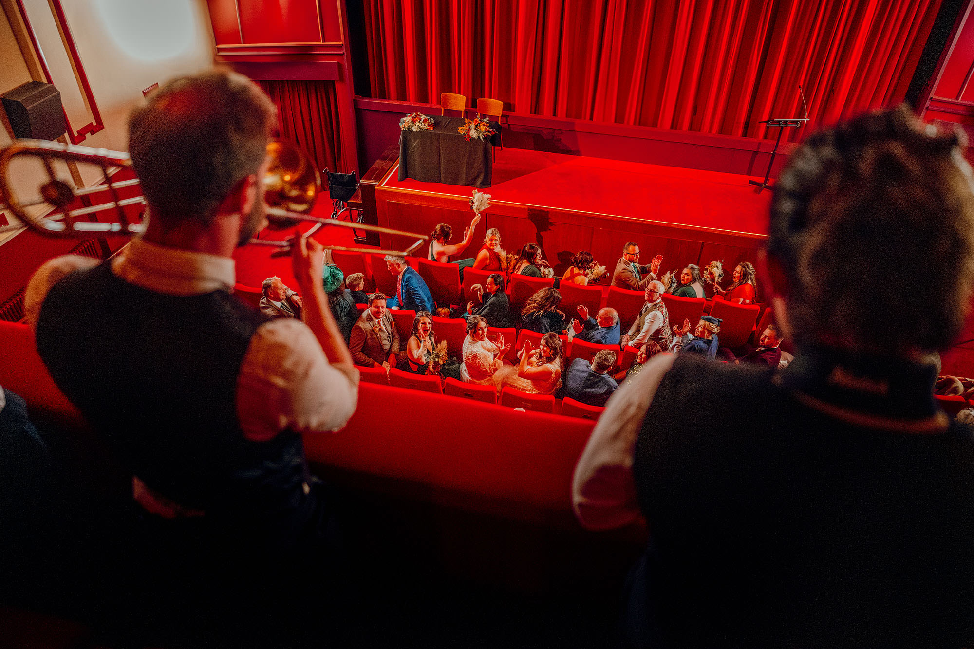 Back Chat Brass Hyde Park Picture House Wedding Photography Hamish Irvine 