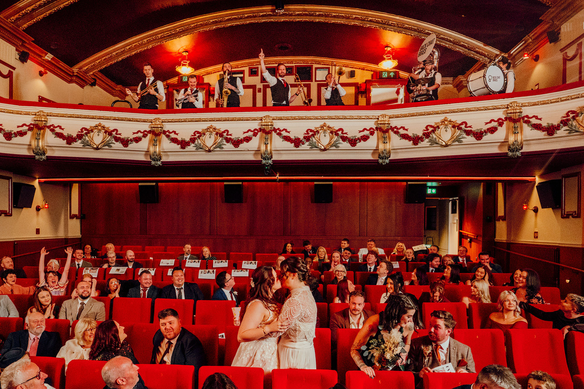 Back Chat Brass Hyde Park Picture House Wedding Photography Hamish Irvine 