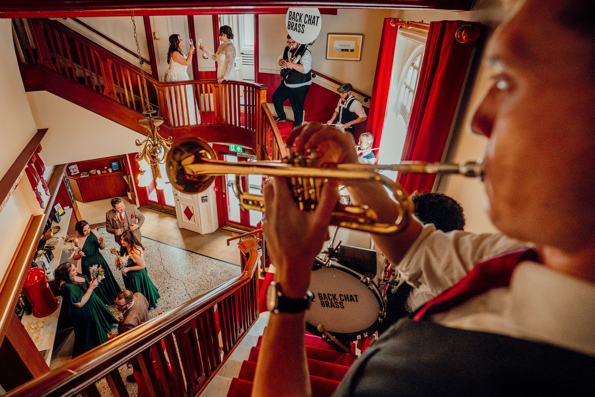 Back Chat Brass Hyde Park Picture House Wedding Photography Hamish Irvine 