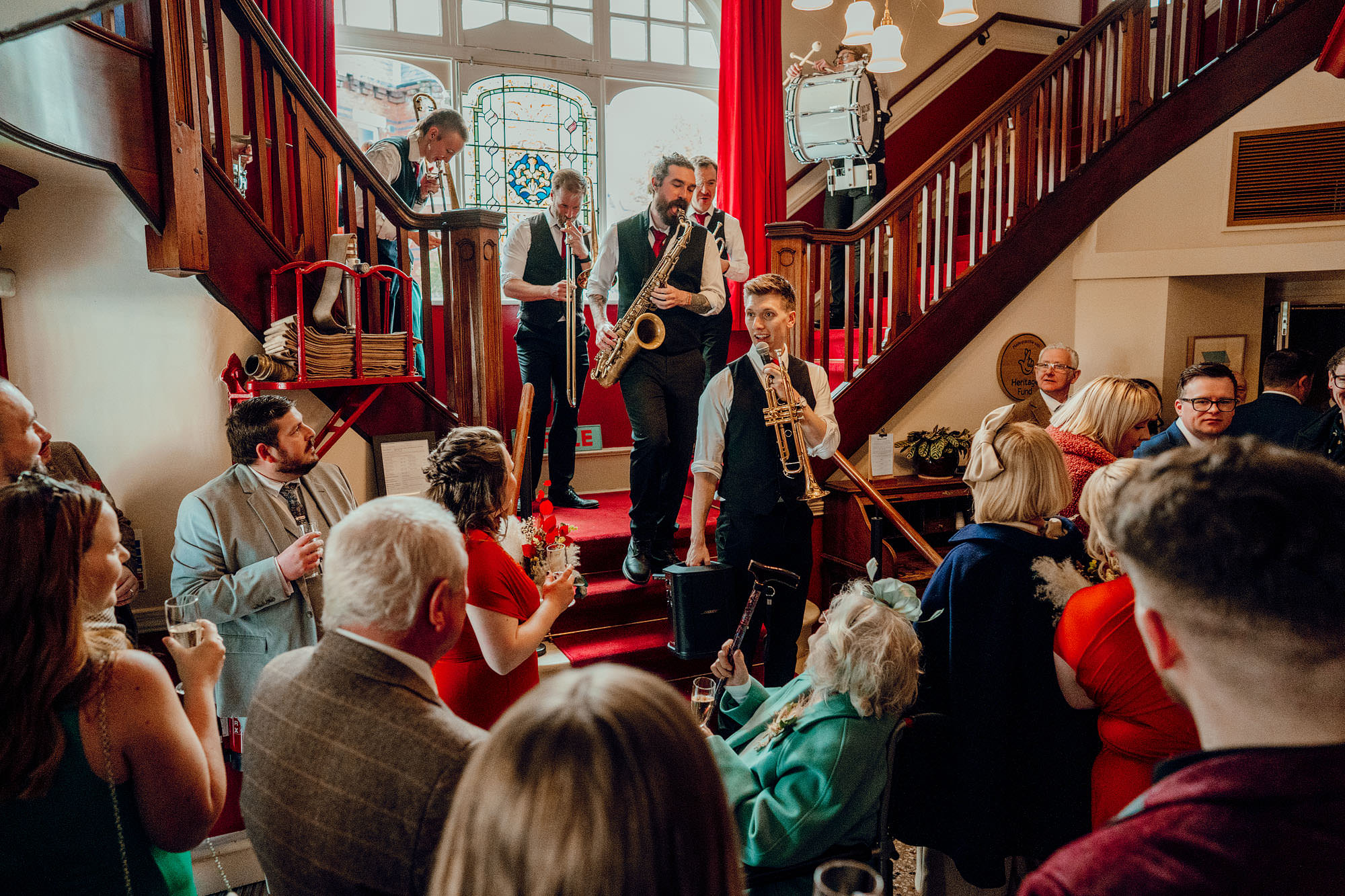 Back Chat Brass Hyde Park Picture House Wedding Photography Hamish Irvine 