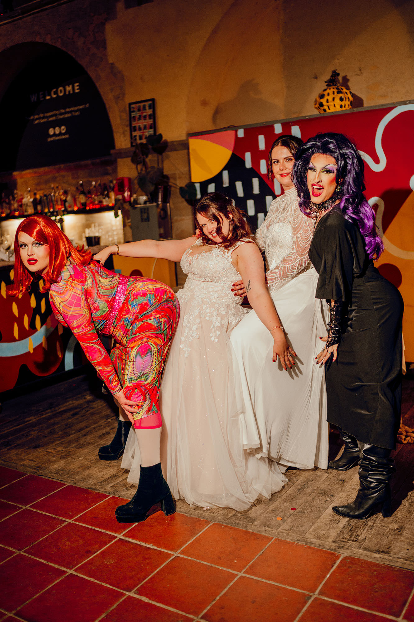 Drag Queen wedding LEft Bank Leeds Hamish Irvine Photographer 