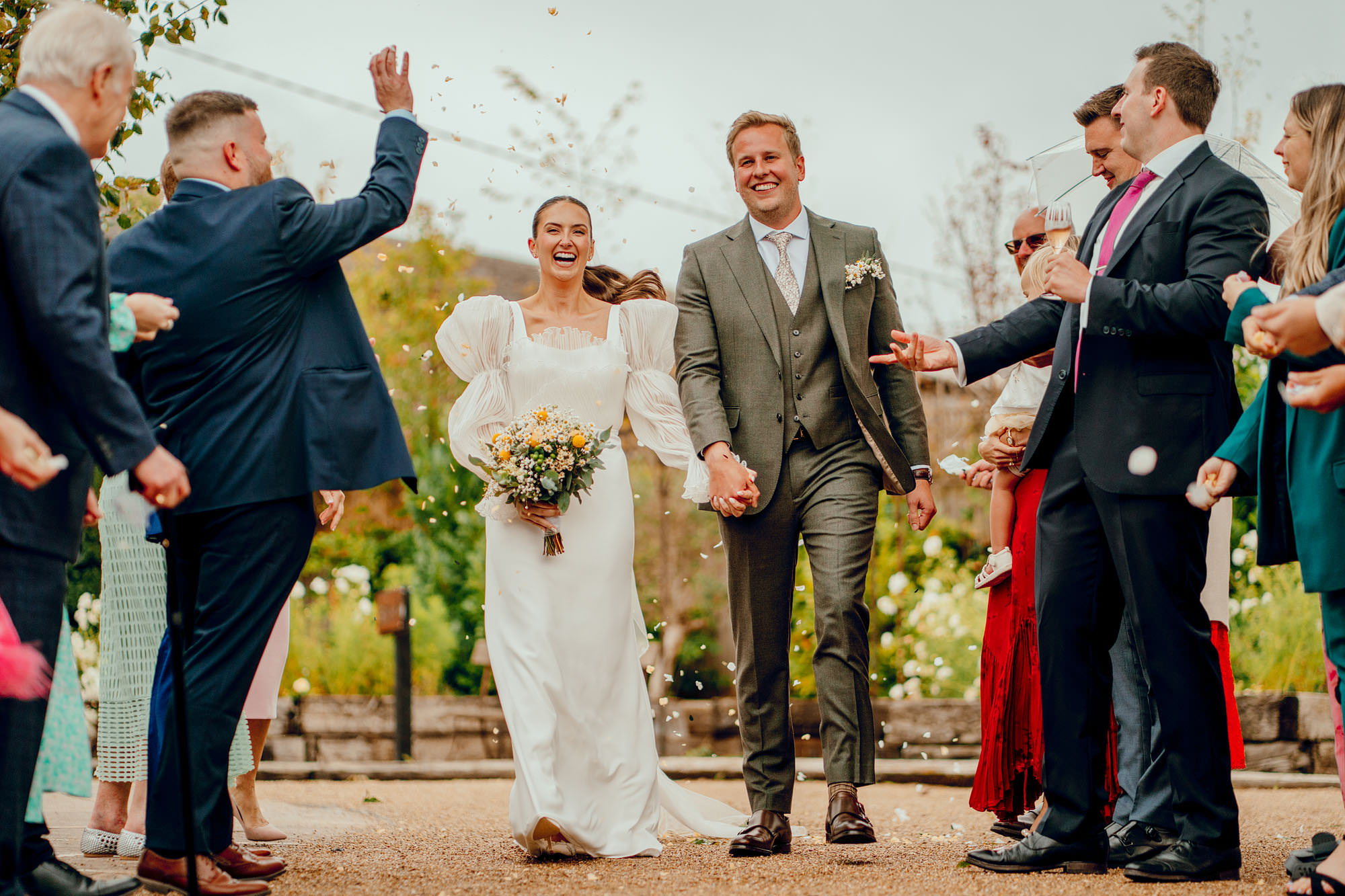 Barn at Botley Hill Colourful Wedding Photography by Hamish Irvine 