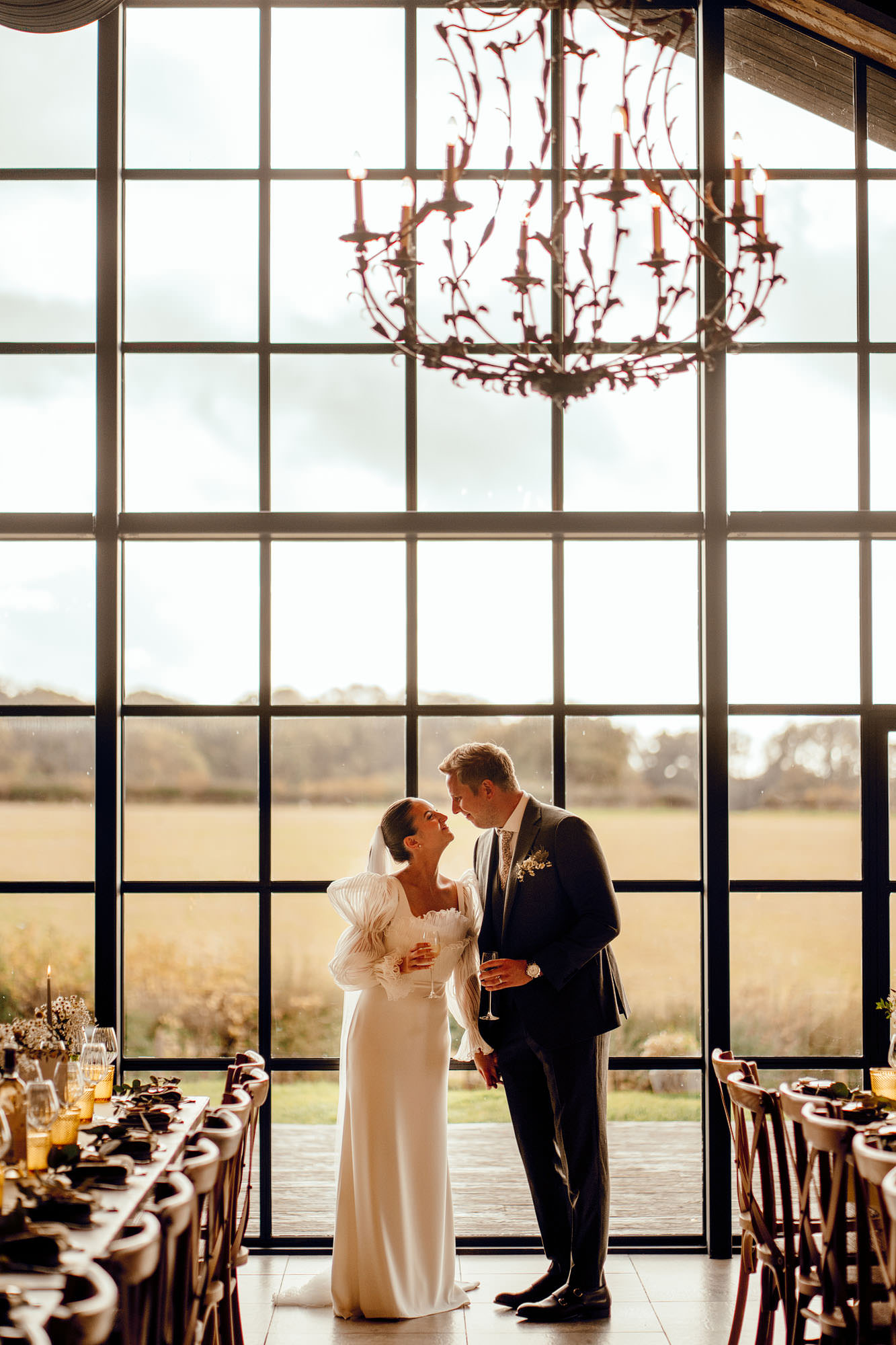 Barn at Botley Hill Colourful Wedding Photography by Hamish Irvine 