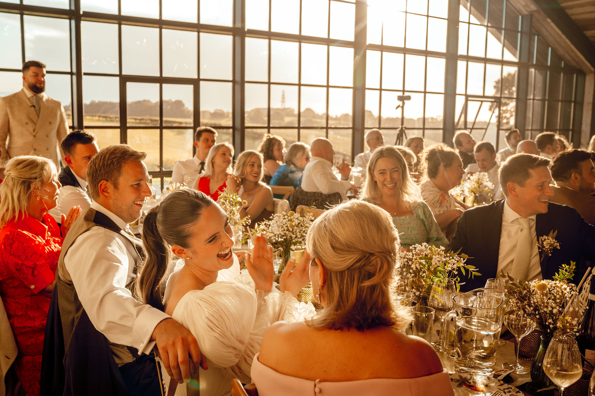 fun wedding photogtaphy surrey hamish irvine barn at botley hill 