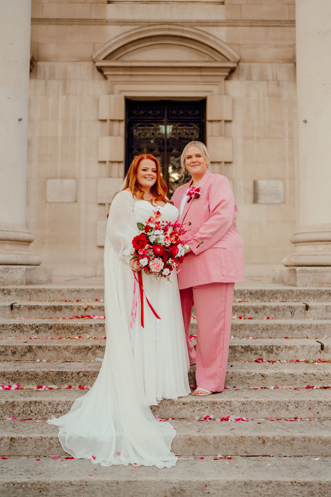 Colourful wedding in Leeds city centre at the civic Hall then the Lamb and Flag by Hamish Irvine Photographer
