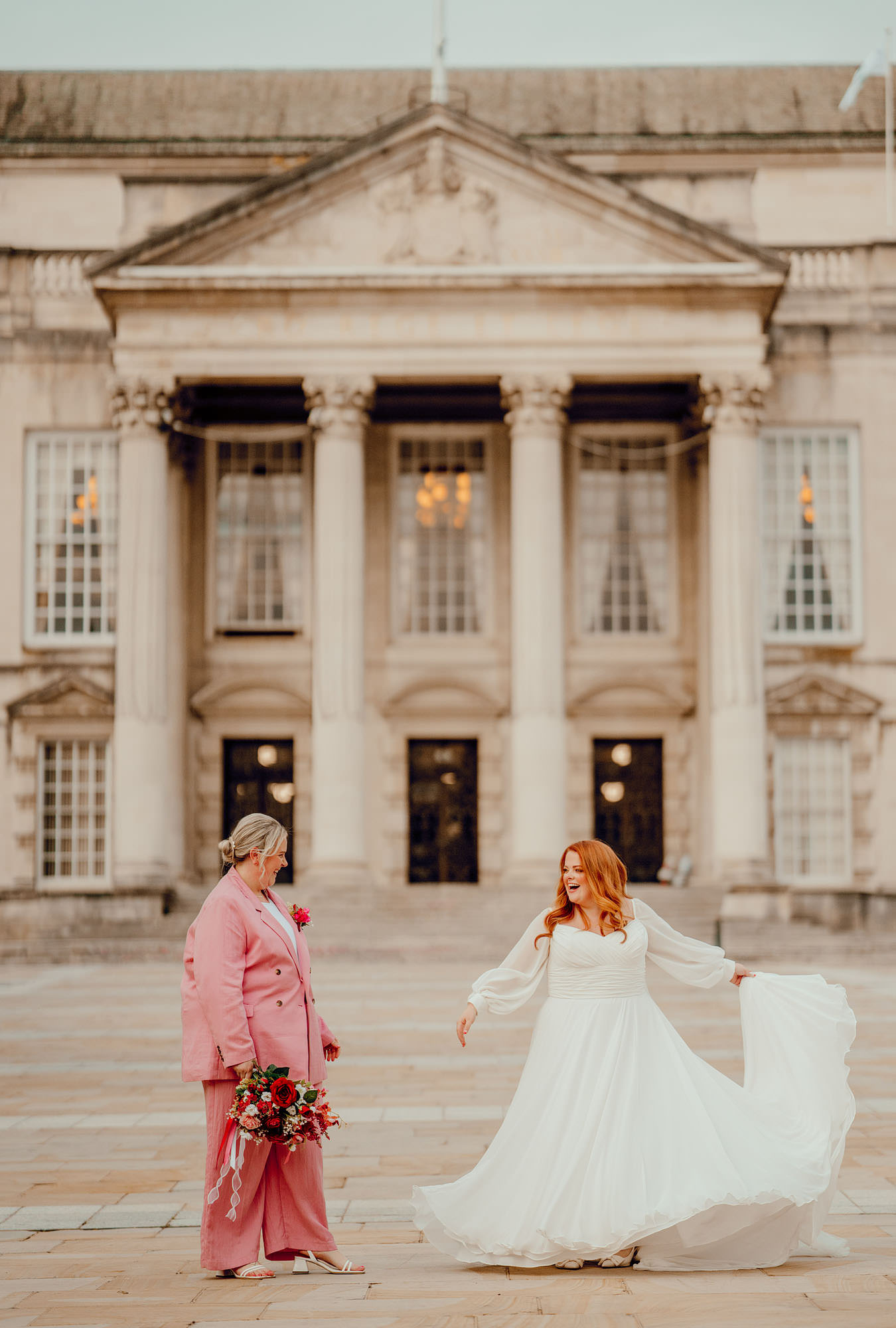 Colourful wedding in Leeds city centre at the civic Hall then the Lamb and Flag by Hamish Irvine Photographer