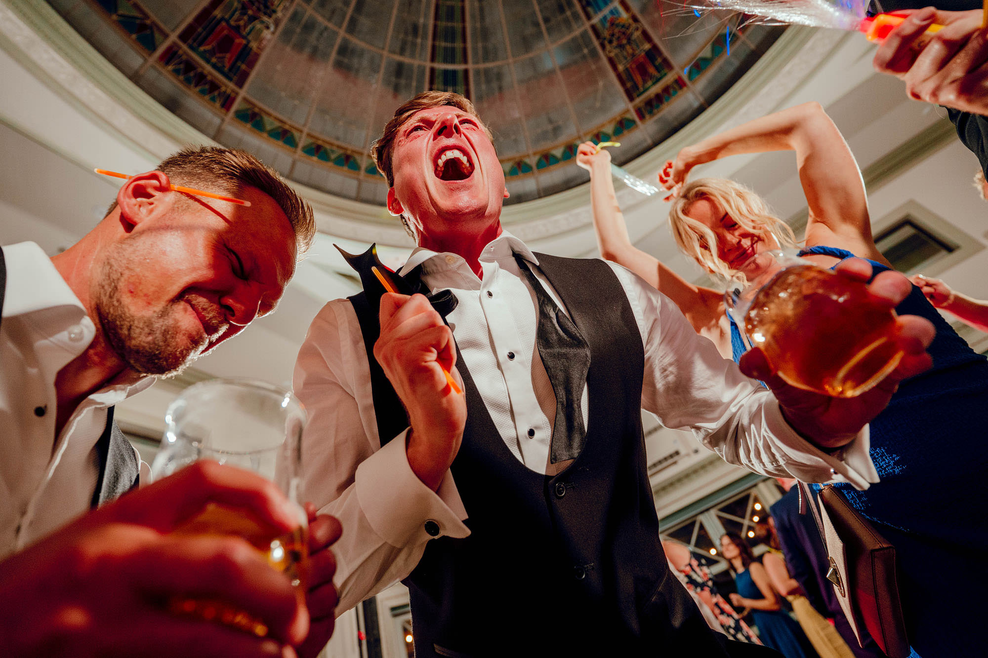 Sun Pavilion Harrogate colourful wedding photography 