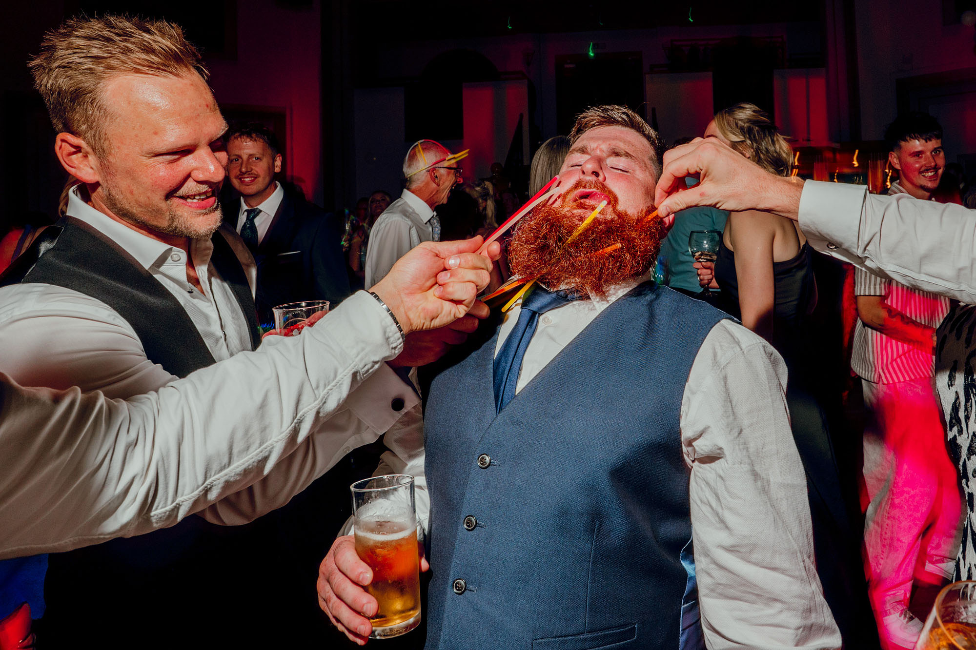 Sun Pavilion Harrogate colourful wedding photography 