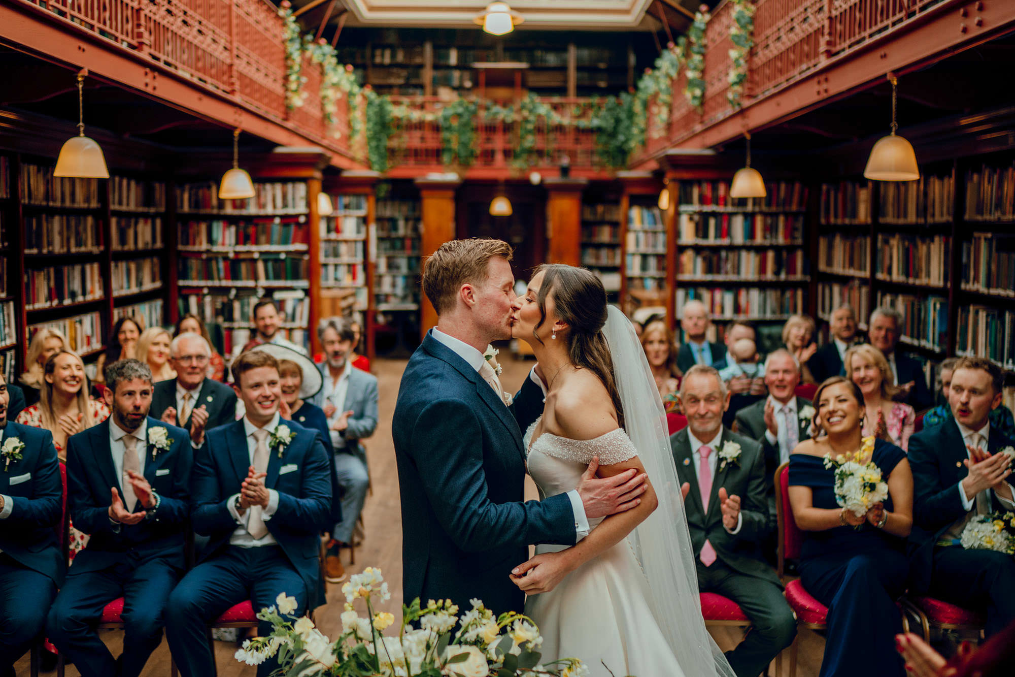 Lucy and Rob's wedding at Leeds Library and the Lost and Found club in Leeds. 