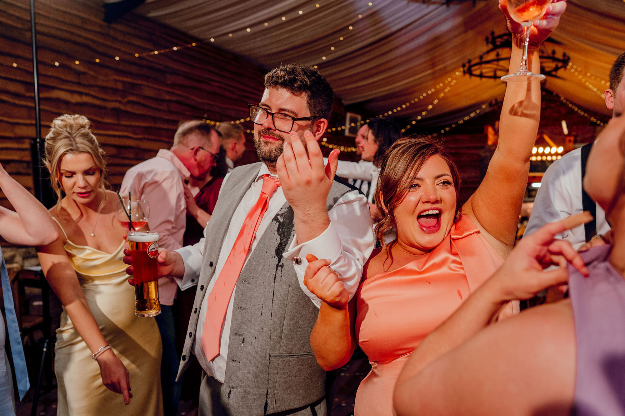 Party wedding photography by hamish irvine at hornington manor at helen and steven's wedding 