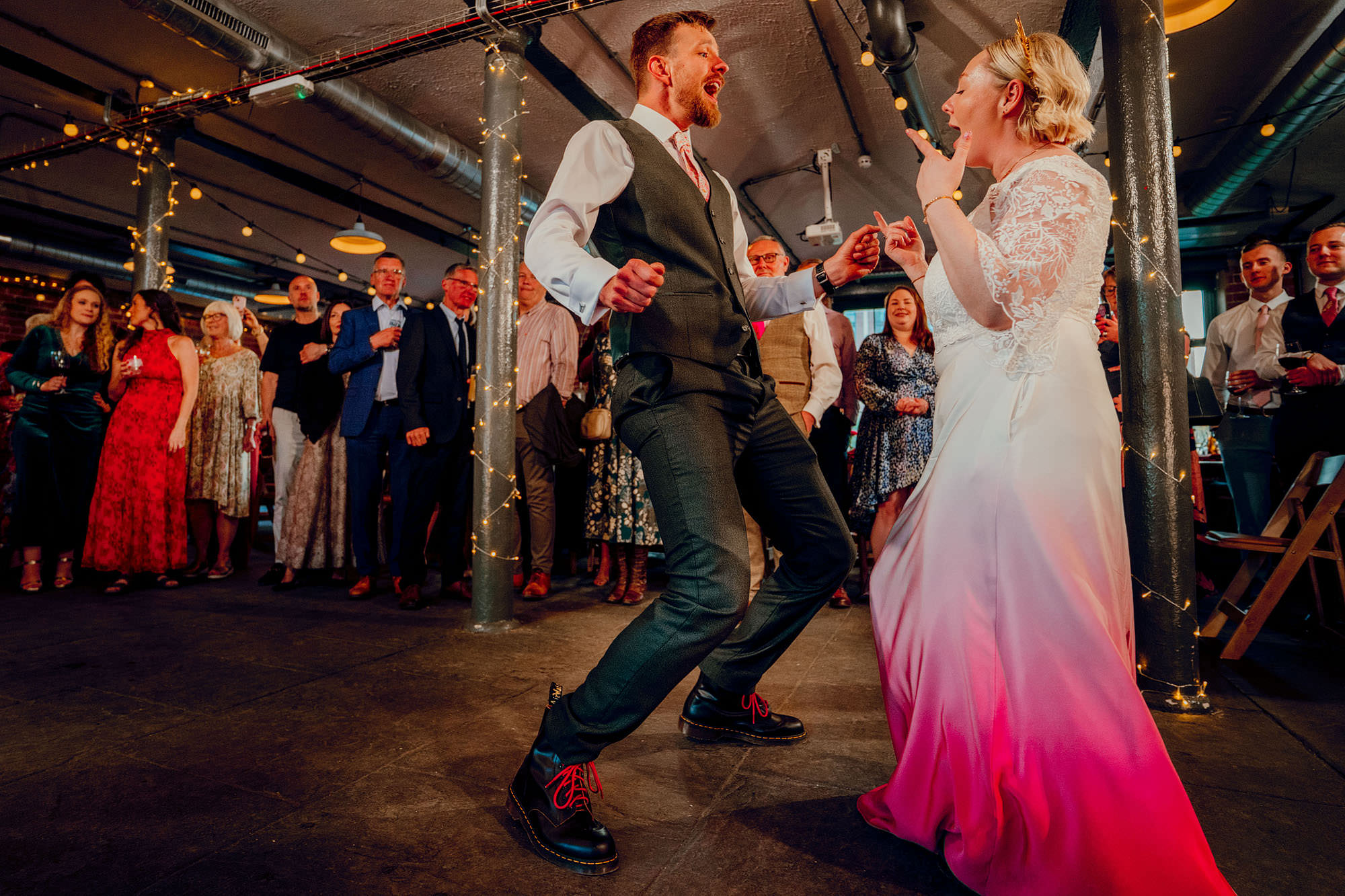 Colourful wedding photography chapter hall leeds northern monk