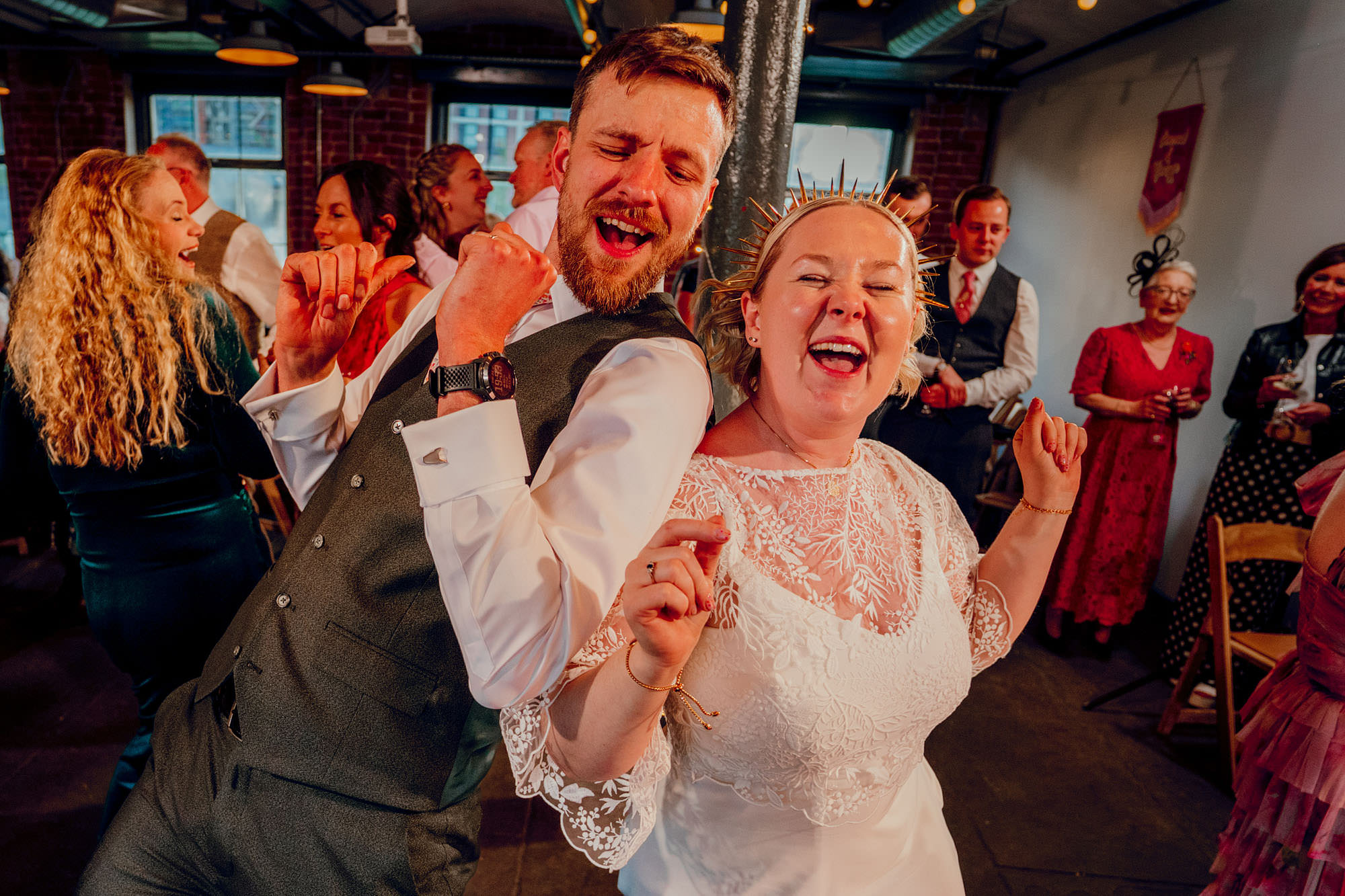 Colourful wedding photography chapter hall leeds northern monk